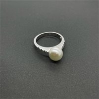 Anello Breda Gioielli Donna in Oro bianco Perla PERLA AKOYA 8/8.5